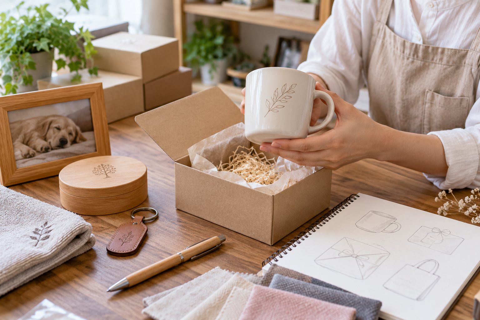 名入れ商品の商品説明テンプレート｜購入前の疑問を順に解消するを考えるための説明用イメージ